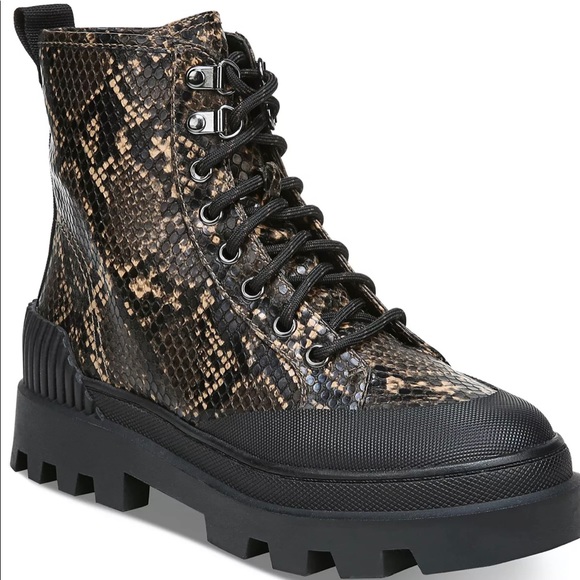Circus by Sam Edelman Hiker Boot Multi Snake Driftwood print NWT - Picture 1 of 6